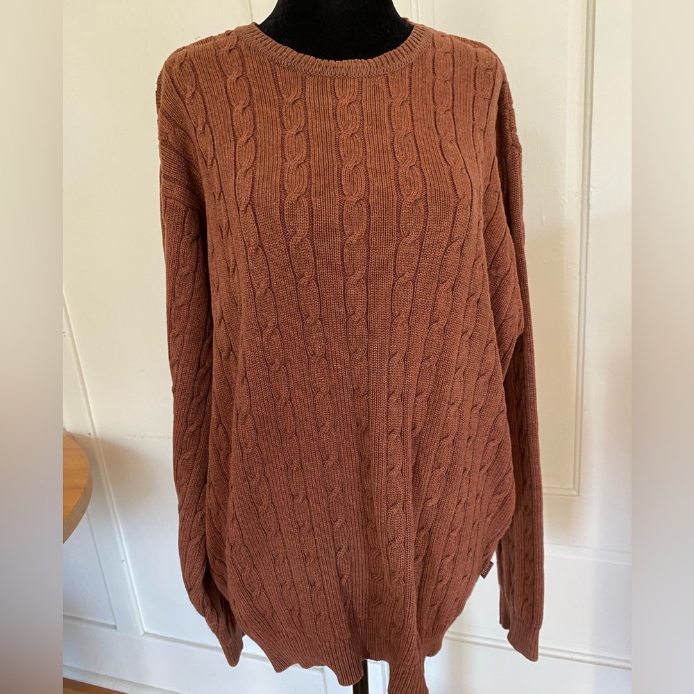 Izod Women's Cable Knit Sweater - Brown